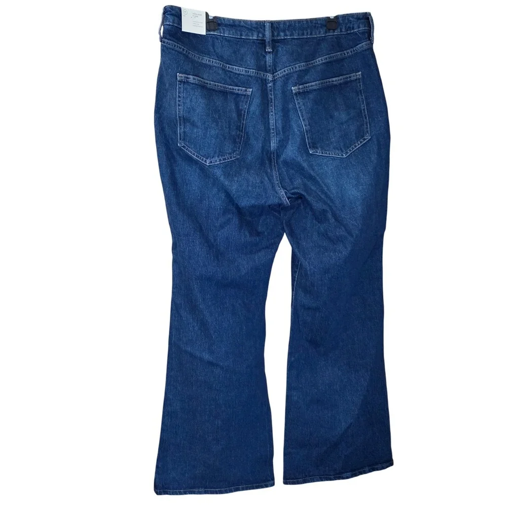 Universal Thread High Rise Flare Jeans Dark Wash Denim Comfort Stretch 17‎